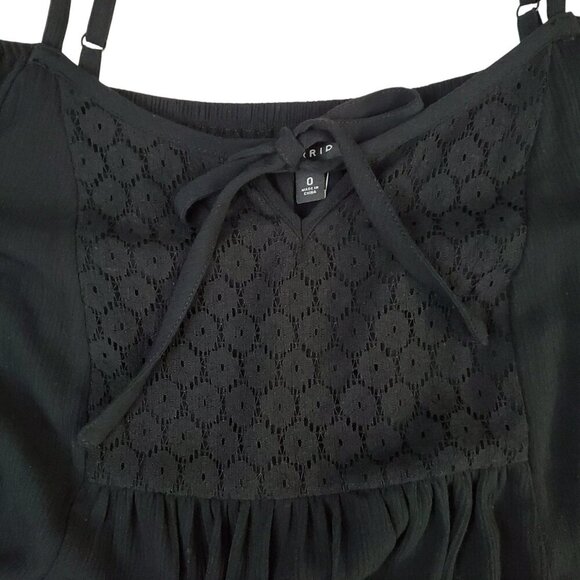 Torrid NWT Mini Gauze Cold Shoulder Trapeze Dress Black  Size L (0) - Picture 9 of 16